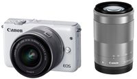 Canon Mirrorless SLR EOS M10 Double-Zoom Kit EF-M15-45mm F3.5-6.3 IS STM EF-M55-200mm F4.5-6.3 IS STM EOSM10WH-WZK (White) [International Version, No Warranty]