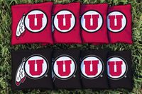 Victory Tailgate NCAA Collegiate Regulation Cornhole Game Bag Set (8 Bags Included, Corn-Filled) - Utah University Utes