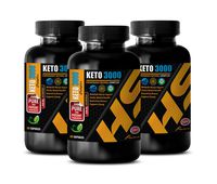 Weight Loss Natural - Keto 3000MG Complex - Fast and Easy Weight Loss - Pure and Natural - beta hydroxybutyrate bhb Salts - 3 Bottles (180 Capsules)