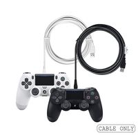 EXINOZ 13ft Charging Cable for PS4 DualShock and Xbox One Controller | Ideal Length USB Cord for Playstation 4 and Xbox I Cable with 1-Year Replacement Warranty (2 Pack, Black + White)