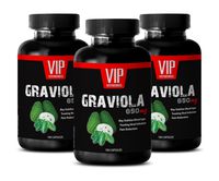 Graviola Soursop Supplement - Soursop Graviola Immune and Mood Support (3 Bottles 300 Capsules)