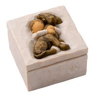 Willow Tree Hug (Dark Dog), Sculpted Hand-Painted Keepsake Box