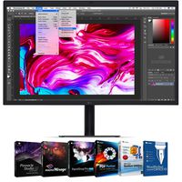 LG 27" 5K IPS LED Monitor - Thunderbolt 3 - USB-C Mac + Bonus Video/Photo Editing Software Bundle