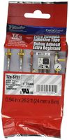 Brother Extra Strength Tape, Laminated Black on Clear, 24mm (Tzes151) - Retail Packaging