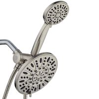 AquaDance Brushed Nickel 7" Premium High Pressure 3-Way Rainfall Combo with Extra Long 72 inch Hose - Enjoy Luxury 6-Setting Rain Showerhead and Matching Hand Held Shower Separately or Together