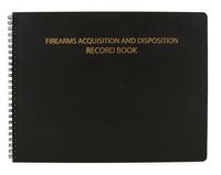 BookFactory Gun Log Book/Firearms Acquisition & Disposition Record Book - 100 Pages, Black-TransLux Cover - Wire-O, 11" x 8 1/2" (LOG-100-GUN-W01-T35)