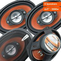 2 Pairs of Audiobank 6x9 1000 Watt 4-Way Car Audio Stereo Coaxial Speakers - AB790