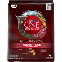 Purina ONE Grain Free Natural Dry Dog Food, SmartBlend True Instinct With Real Beef - 12.5 lb. Bag