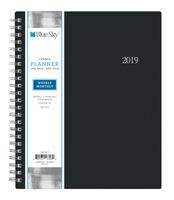 Blue Sky 2019 Weekly & Monthly Planner, Flexible Cover, Twin Wire Binding, 7" x 9", Firefall (113398)