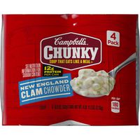 Campbell's Chunky New England Clam Chowder, 18.6 oz. Can, 4 Count