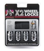 Gorilla Automotive (71641X) 14mm x 1.50 Thread Size Acorn Chrome X2 Wheel Lock, (Pack of 4)