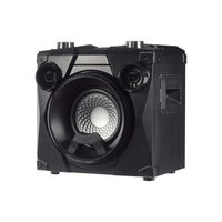 AmazonBasics Party Speaker - Wireless PA Speaker with Lights, Radio, Bass Boost, Mic Input and USB Charging