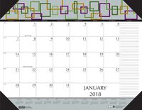House of Doolittle Geometric Office Desk Pad Calendar (HOD149-18)