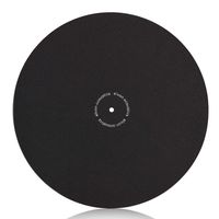 Turntable Slipmat Anti-Static Wool Mat - 12 inches Phonograph LP Vinyl Record Player Black Mat - Improves Sound & Reduces Noise