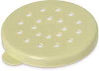 Carlisle 426104 Polyethylene Cheese Dredge Lid Only, 3.12" Diameter, Yellow (Case of 12)