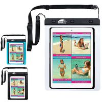SwimCell #1 Waterproof iPad Case for Large iPad. Kindle, Camera and Other Dry Valuables. 8.5" x 9.5". Up to 11" Screen. Pouch. Tested to 20m. Easy to Use. 2 Tablet and Phone