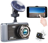 Dual Dash Cam Front and Rear,4 inch IPS Touch Screen,1080p HD Car DVR Dashboard Camera Recorder with Night Vision,170 Super Wide Angle,G Sensor,Parking Monitor,Motion Detection, WDR,Loop Recording