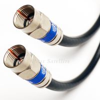 125ft WEATHER SEAL QUAD SHIELD OUTDOOR 3GHZ RG-6 Coaxial Cable 75 Ohm (Satellite TV or Broadband Internet) ANTI CORROSION BRASS CONNECTOR RG6 Fittings Assembled in USA by PHAT SATELLITE INTL