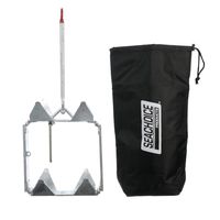 Seachoice 43780 Hot-Dipped Galvanized Steel Fold-and-Hold Anchor with Storage Bag, 19 Pounds