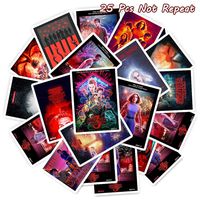 25 PCS Stranger Things Season 3 Stickers TV Movie Vinly Stickers for Wall Luggage Skateboard Laptop Water Bottle Decal
