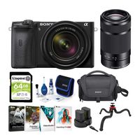 Sony Alpha a6600 APS-C Mirrorless ILC Bundle with 18-135mm & 55-210mm Lenses (8 Items)