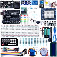 ELEGOO UNO Project Super Starter Kit with Tutorial, UNO R3 Controller Board, LCD1602, Servo, Stepper Motor, Relay etc. for Arduino Projects (Renewed)