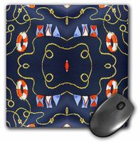 3dRose LLC 8 X 8 X 0.25 Inches Nautical Lifesavers Mouse Pad (mp_23987_1)