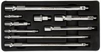 Steelman 95330 9-Piece Magnetic Extension Set, 1/4, 3/8, and 1/2-Inch Drive