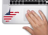 State usa flag West Virginia 3x3.5 inches america united states murica color sticker state decal die cut vinyl - Made and Shipped in USA