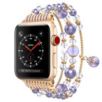 MoKo Compatible Band Replacement for Apple Watch 42mm 44mm Series 5/4/3/2/1, Luxurious Artificial Jewelry Diamond Bracelet Replacement Strap + Watch Lugs - Purple (Not Fit 38mm 40mm Versions)