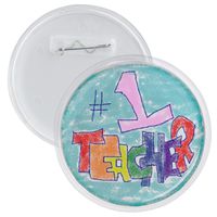 Snap-in Children's 3 Inch Round Craft Buttons - 12 Pack