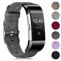Humenn Bands Compatible with Fitbit Charge 2, Breathable Woven Fabric Quick Replacement Wristband Straps, Women Men