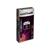 uni-ball 207 Retractable Gel Pens, Micro Point, Black, Box of 12