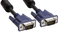 Amphenol AV-SVGAH15FMM-100 Premium SVGA HD15 D-Sub Monitor Cable with Ferrites, Male/Male, 100', Black