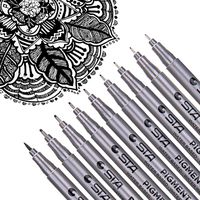 Dyvicl Black Micro-Pen Fineliner Ink Pens - Waterproof Archival Ink Micro Fine Point Drawing Pens for Sketching, Anime, Manga, Comic, Artist Illustration, Technical Drawing, Bullet Journaling
