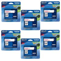 Brother Genuine P-Touch TZE-242 Tape, 3/4" (0.7 mm) Standard Laminated P-Touch Tape, Red on White, Laminated for Indoor or Outdoor Use, Water-Resistant, 26.2 ft (8 m), Single-Pack (6)