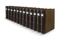 Bellagio-Italia Tuscany Chestnut DVD Storage Binder Set - Stores Up to 576 DVDs, CDs, or Blu-Rays - Stores DVD Cover Art - Acid-Free Sheets