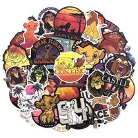 50 Pcs/Pack Lion King Simba Animal Cartoon Stickers for Motorcycle Laptop Luggage Skateboard Pegatinas Guitar Bicycle Stickers