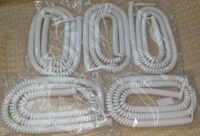 Lot of 5 Bright White 25' Ft Handset Phone Cord CL2909