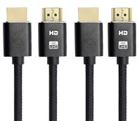 AAOTOKK HDMI 4K Cable 6 ft High Speed 18Gbps 4K 60Hz HDMI 2.0 Cable 4K HDR HDCP 2.2 3D 2160P 1080P Ethernet - Braided HDMI Cord Compatible with Laptop PC UHD TV Xbox PS4/3(1.8M/6ft-2 Pack)