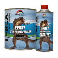 Speedokote Epoxy Fast Dry 2.1 Low voc DTM Primer & Sealer Black Gallon Kit, SMR-260B/261