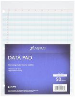 Tops Data Pad, 9 Column & Summary, 3-Hole Punched, White