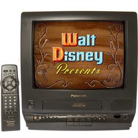 Panasonic PV-M1337 13" TV/VCR Combo + 12 Disney VHS Movies