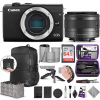 Canon EOS M200 Mirrorless Digital Camera with EF-M 15-45mm Lens with Altura Photo Advanced Accessory and Travel Bundle