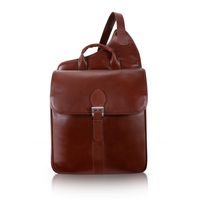 Siamod, Manarola, SABOTINO, Oil Pull-Up Leather, 14" Leather Vertical Messenger Bag, Cognac (25414)