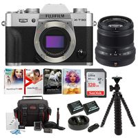 Fujifilm X-T30 Mirrorless Camera Body (Silver) with XF 50mm F2 Lens Accessory Bundle + Sandisk 128GB Ultra UHS-I + 2 NP-W126 & Dual Charger +Tripod + Deluxe Photo Software