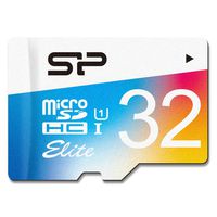 Silicon Power 32GB MicroSDHC UHS-1 Memory Card - with Adapter (SP032GBSTHBU1V20UR)