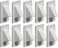 Arlington CE1-10 Recessed Low Voltage Cable Plate, 1-Gang, White, 10-Pack