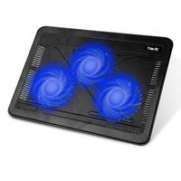 Havit HV-F2056 15.6"-17" Laptop Cooler Cooling Pad - Slim Portable USB Powered (3 Fans) (Black+Blue)
