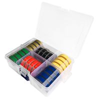 3D Plastic Embossing Label Tape for Dymo Organizer Xpress Pro Label Makers, 3/8 in. X 9.8 Ft, 24-Pack Replacement Dymo Office Mate II Maker Refill Tapes,White on Black/Red/Blue/Yellow/Green/Gold